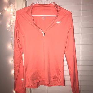 pink nike half zip